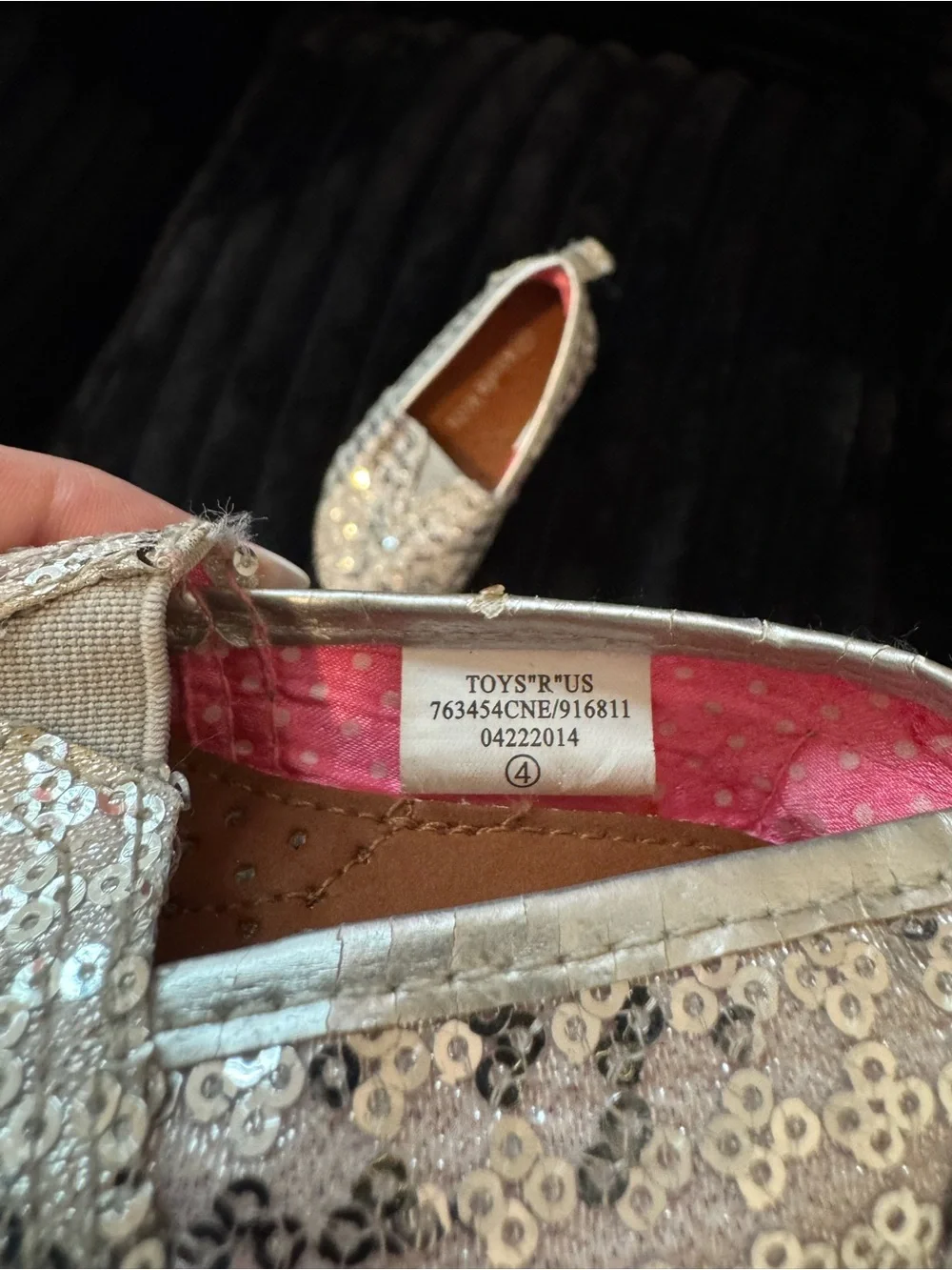 Baby Koala Kids Silver Sequin Slip-On Flats